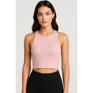 ACTIVE CASHMERE Women's Cashmere Tank Top XL Pale Pink Racerback NWT